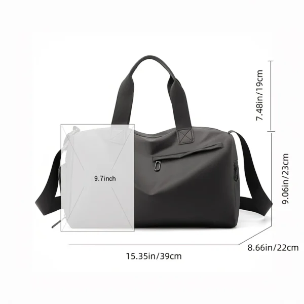 Fitness Gym Bag with Shoe Compartment – Black