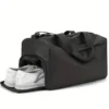 Fitness Gym Bag with Shoe Compartment – Black