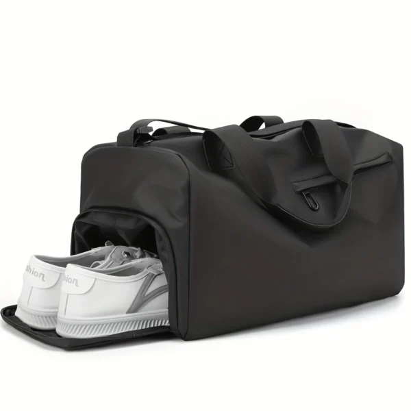 Fitness Gym Bag with Shoe Compartment – Black